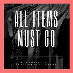 MOVING SALE! ALL ITEMS MUST GO!